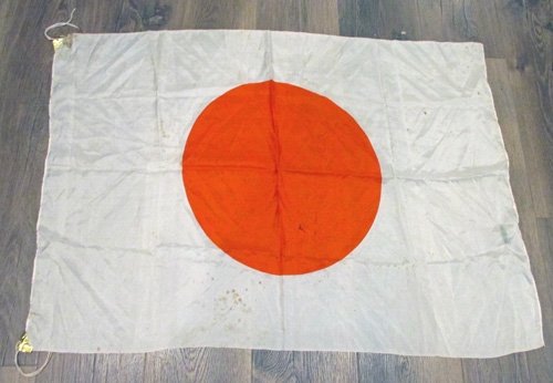 Japanese WWII Silk National Flag, 27 x 38 Inches — image 2