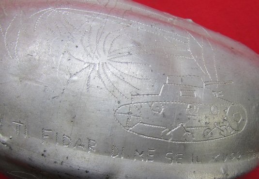 Italian WWII Large Capacity Aluminum Canteen, North Africa POW, Maggio 1943, Jane A. Kimball Collection — image 15
