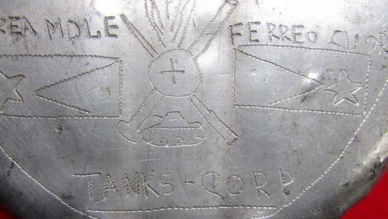 Italian WWII Large Capacity Aluminum Canteen, North Africa POW, Maggio 1943, Jane A. Kimball Collection — image 5