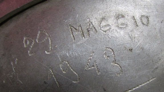 Italian WWII Large Capacity Aluminum Canteen, North Africa POW, Maggio 1943, Jane A. Kimball Collection — image 8