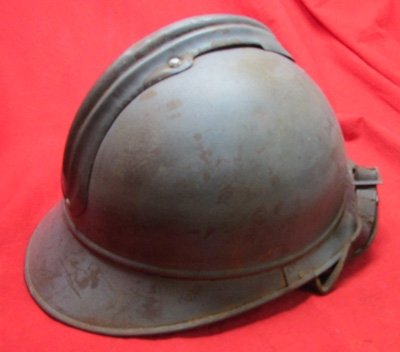 French WWI Adrian Helmet, Engineer Troops, Complete — image 3