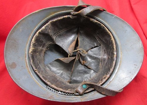 French WWI Adrian Helmet, Engineer Troops, Complete — image 4