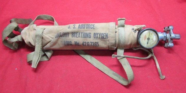 US Cold War Airforce Bailout Breathing Oxygen Bottle, 42G7365 — image 2