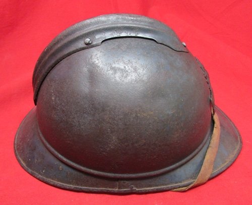 French WWI Adrian Pattern Artillery Helmet, Complete — image 4