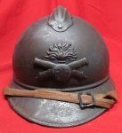 French WWI Adrian Pattern Artillery Helmet, Complete