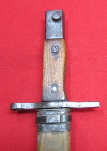 Japanese WWII Late Type 30 Bayonet, Wooden Scabbard, Toyoda Mfg. — image 2