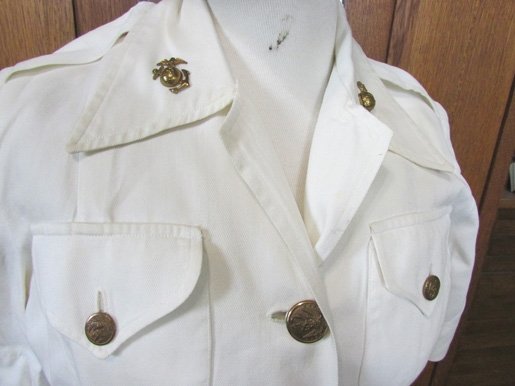  US WWII USMCWR, Woman's Marine White Summer Uniform & Garrison Hat, Identified — image 3