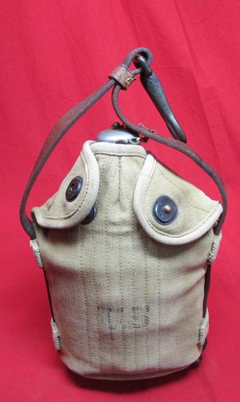  US Post WWI Mounted Canteen Set, 1935 JQMD Marked Cover — image 2