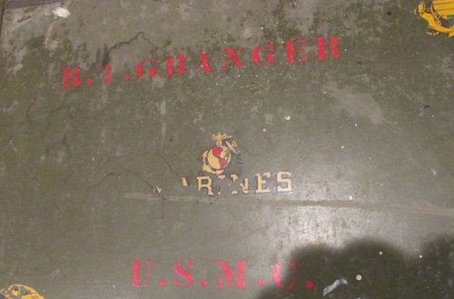  US WWII USMC Footlocker, Trunk, Identified Woman Marine — image 3