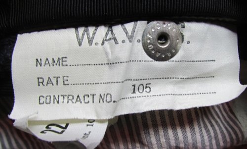  US WWII WAVES Enlisted Woman's Brimmed Hat, Navy Blue With a Seersucker Crown — image 6