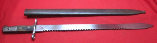  Swiss M1914 Pioneer Bayonet and Scabbard, Sawback — image 4