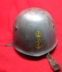 Italian WWII M1933 Steel Helmet, Regia Marina, Royal Navy, Complete