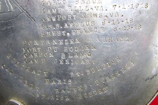  US WWI Trench Art Engraved Messkit, Quartermaster Roster and Locations, Kimball Collection — image 4