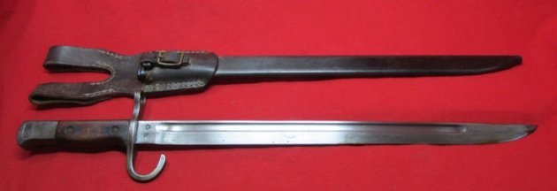  Japanese WWII Type 30 Bayonet & Scabbard, Kokura Hourglass, With Frog — image 5