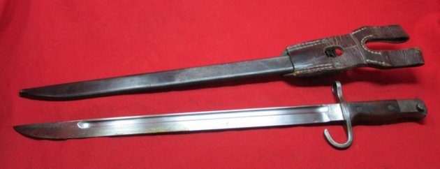 Japanese WWII Type 30 Bayonet & Scabbard, Kokura Hourglass, With Frog — image 6