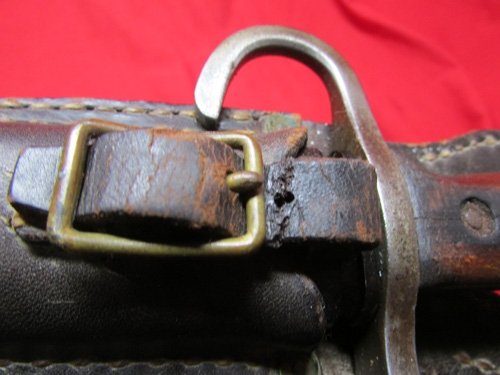  Japanese WWII Type 30 Bayonet & Scabbard, Kokura Hourglass, With Frog — image 9