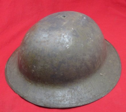  US WWI, British Mfg, 91st Infantry Division Doughboy Helmet, Complete — image 4