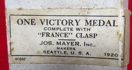  US WWI Victory Medal & France Bar In The Original Box — image 4