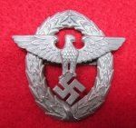 German WWII Early Pattern Police Cap Badge