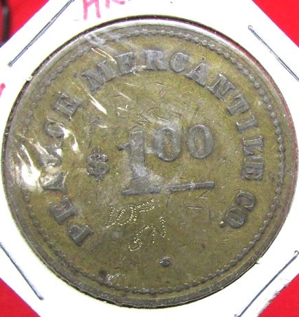  US 19th Century Pearce Arizona Mercantile Token, $1 — image 2