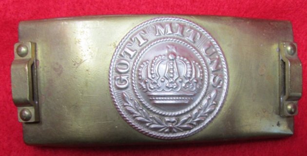  German WWI Prussian Wirelayer Buckle, Early Brass Issue — image 2