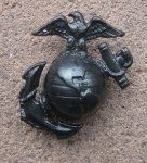 US USMC P1937 Enlisted Service Hat Emblem