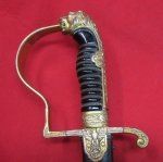 German WWII Army Officers Lion Head Sword, FW Holler, CHR.Becker, …