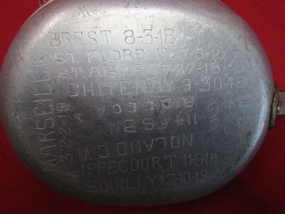  US WWI Trench Art Engraved Messkit, 114 F.S.BN, Radio Co. A. Roster & Locations, Kimball Collection — image 7