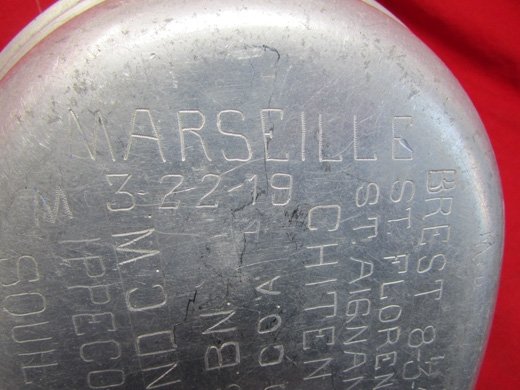  US WWI Trench Art Engraved Messkit, 114 F.S.BN, Radio Co. A. Roster & Locations, Kimball Collection — image 9