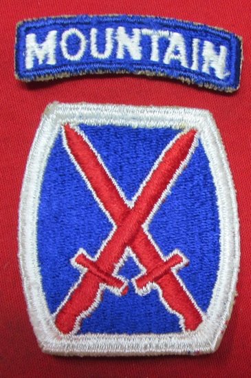  US WWII 10th Mountain Division SSI & Tab — image 2