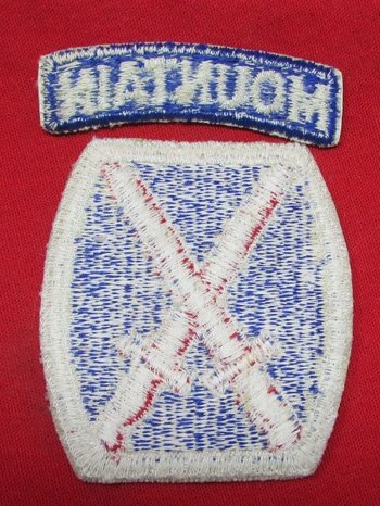 US WWII 10th Mountain Division SSI & Tab — image 3