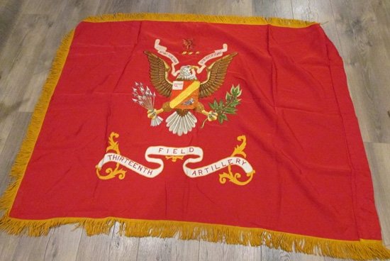  US Cold War Era, 13th Field Artillery Regimental Color, 3x4' Phil. QM Depot Tag — image 4
