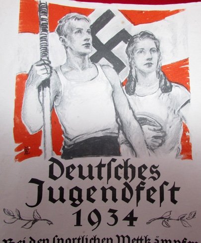  German WWII Era, 1934 Deutsches Jungfest Sports Award — image 3