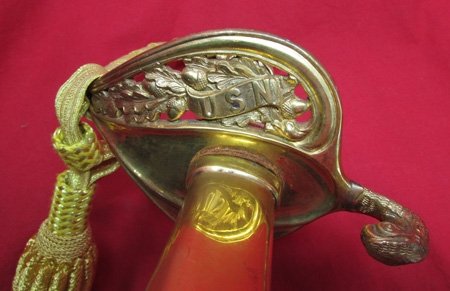  US Cold War Era, M1852 US Navy Officers Sword, US Mfg — image 3