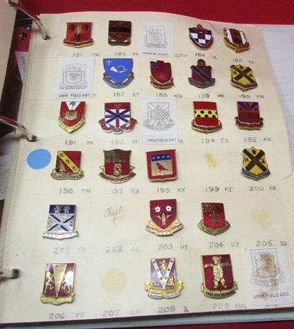 US  Field Artillery Distinctive Insignia Binder, 221 DUIs — image 12