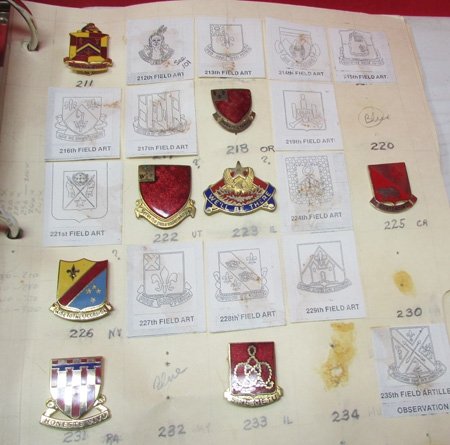  US  Field Artillery Distinctive Insignia Binder, 221 DUIs — image 13