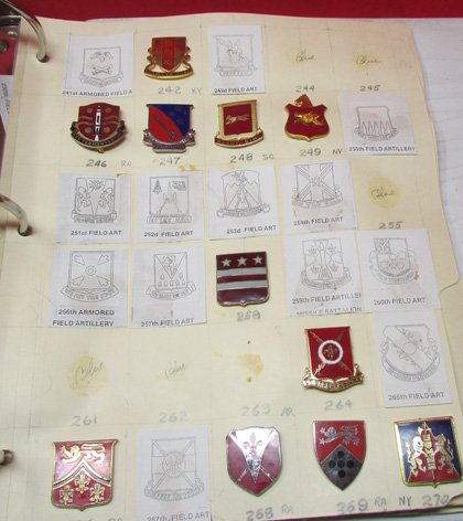  US  Field Artillery Distinctive Insignia Binder, 221 DUIs — image 14
