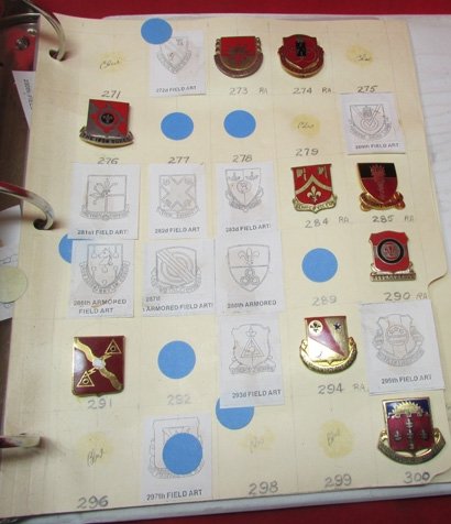  US  Field Artillery Distinctive Insignia Binder, 221 DUIs — image 15