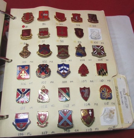  US  Field Artillery Distinctive Insignia Binder, 221 DUIs — image 9