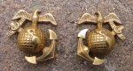 USMC P1930 Enlisted Private Purchase Dress Collar Emblems, Pair