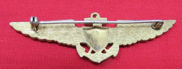  US WWII Navy-USMC Pilots Wings, AMCRAFT Mfg, Snowflake Reverse — image 3
