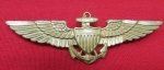 US WWII Navy-USMC Pilots Wings, AMCRAFT Mfg, Snowflake Reverse