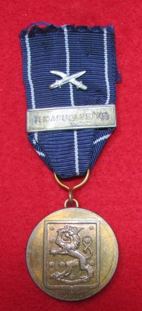  Finland WWII, Continuation War Medal 1941-1945, Ilmapuolustus (Air Force) Clasp — image 2