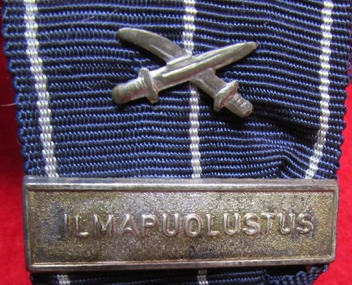  Finland WWII, Continuation War Medal 1941-1945, Ilmapuolustus (Air Force) Clasp — image 3