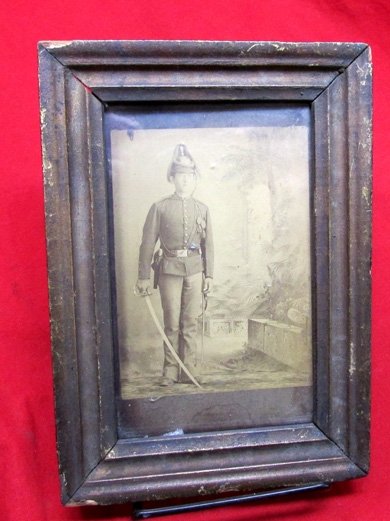  US Indian Wars Era Cabinet Card, Double Armed Cavalryman — image 2