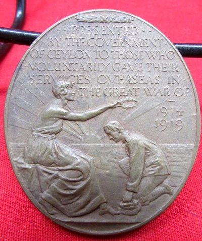  Ceylon, WWI Overseas Service Medal, Named — image 5