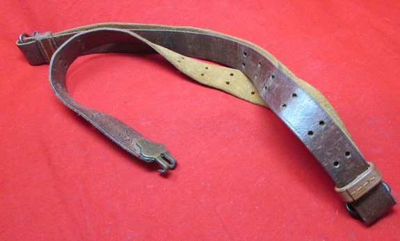  US WWII Leather Rifle Sling, 1918 C&K — image 2
