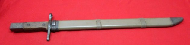  Japanese WWII Late War Type 30 Bayonet, Wooden Scabbard — image 2