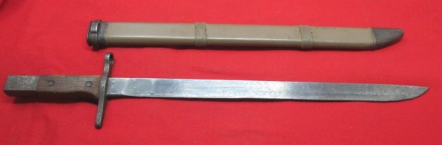  Japanese WWII Late War Type 30 Bayonet, Wooden Scabbard — image 5