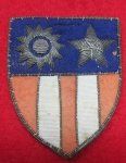 US WWII CBI, China-Burma-India SSI, Wire Embroidery, Snaps Reverse